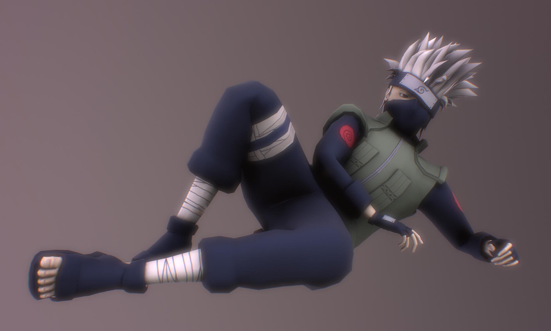 Low-Poly model of Kakashi. He's chilling.