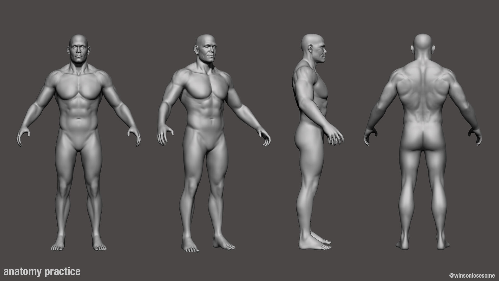 3D Anatomy Study Practice - Face Likeness of John Cena